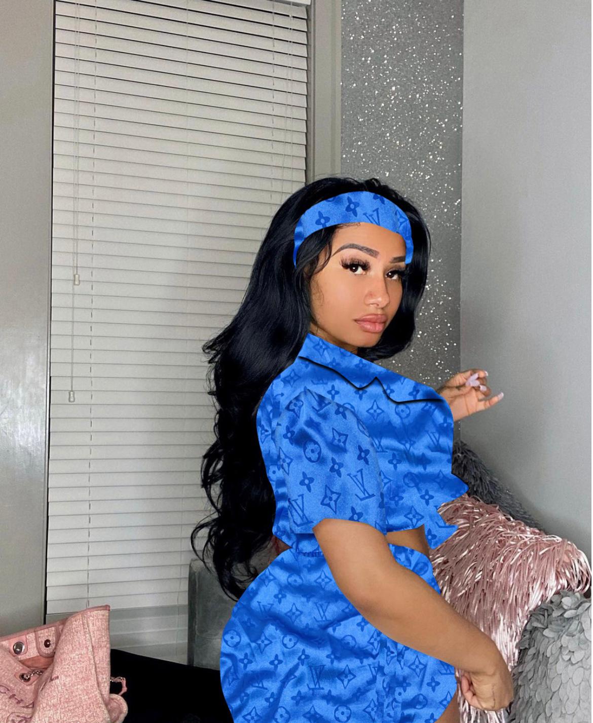Blue Louis Short Set